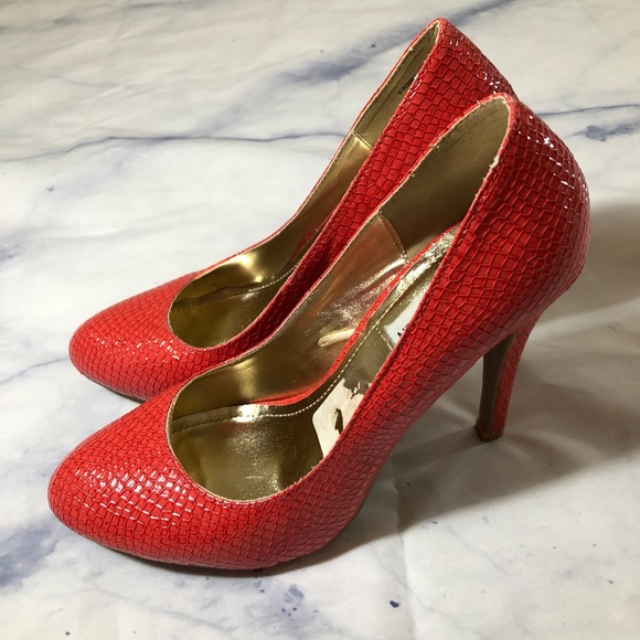 Steve Madden Coral Orange Ronni High Heels Pumps - Picture 4 of 8